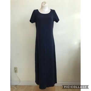 Ralph Lauren 100% Cotton Blue Short Sleeve T-Shirt Straight Long Maxi Dress S
